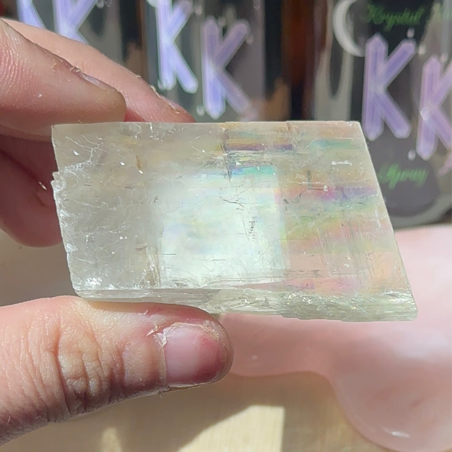 Honey Calcite Rhombus