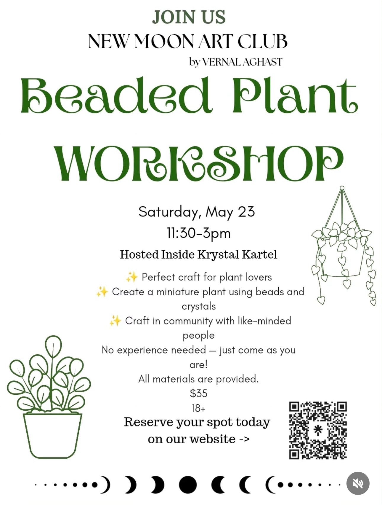 Beaded Plant Workshop hosted by Vernal Aghast