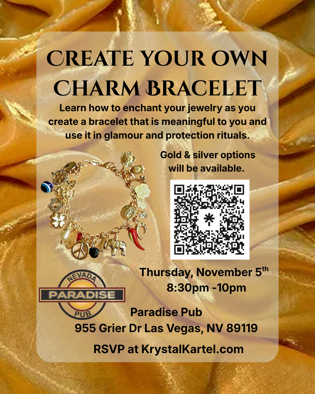 Charm Bracelets & Glamour Magick at ✨Paradise Pub✨ 11/5