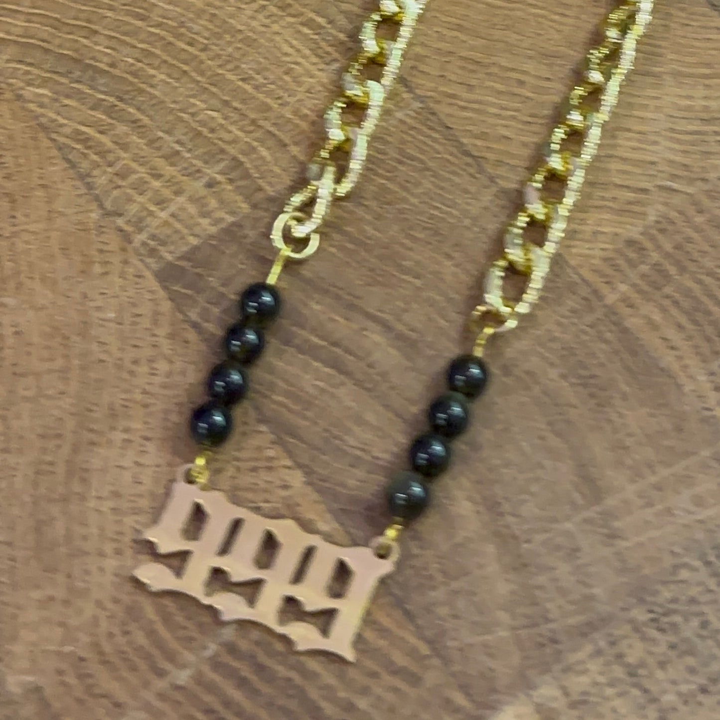 18k Gold Plated 999 Gold Sheen Obsidian Bracelet