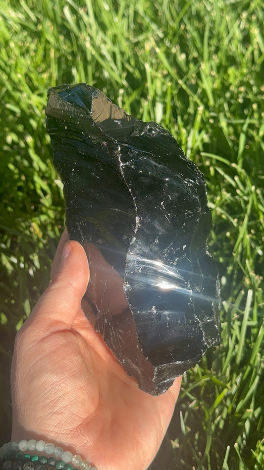 Large Raw Black Obsidian Chunk