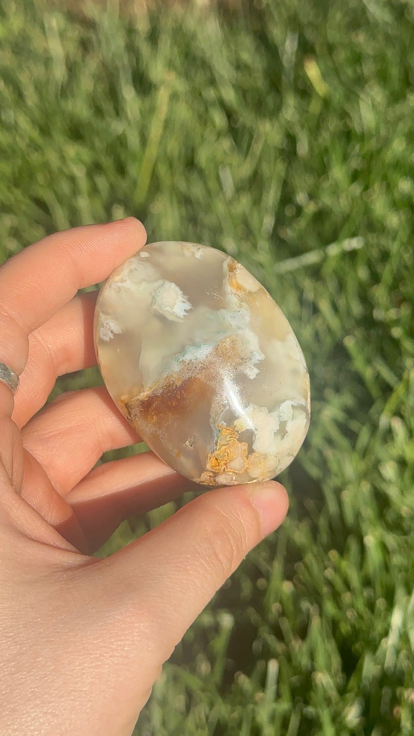 Flower Agate Palmstones