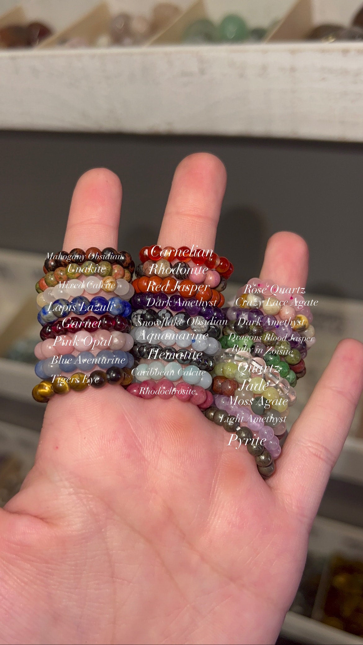 Beaded Gemstone Rings