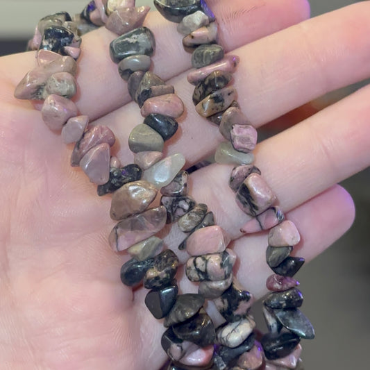 Rhodonite Chip Bracelet