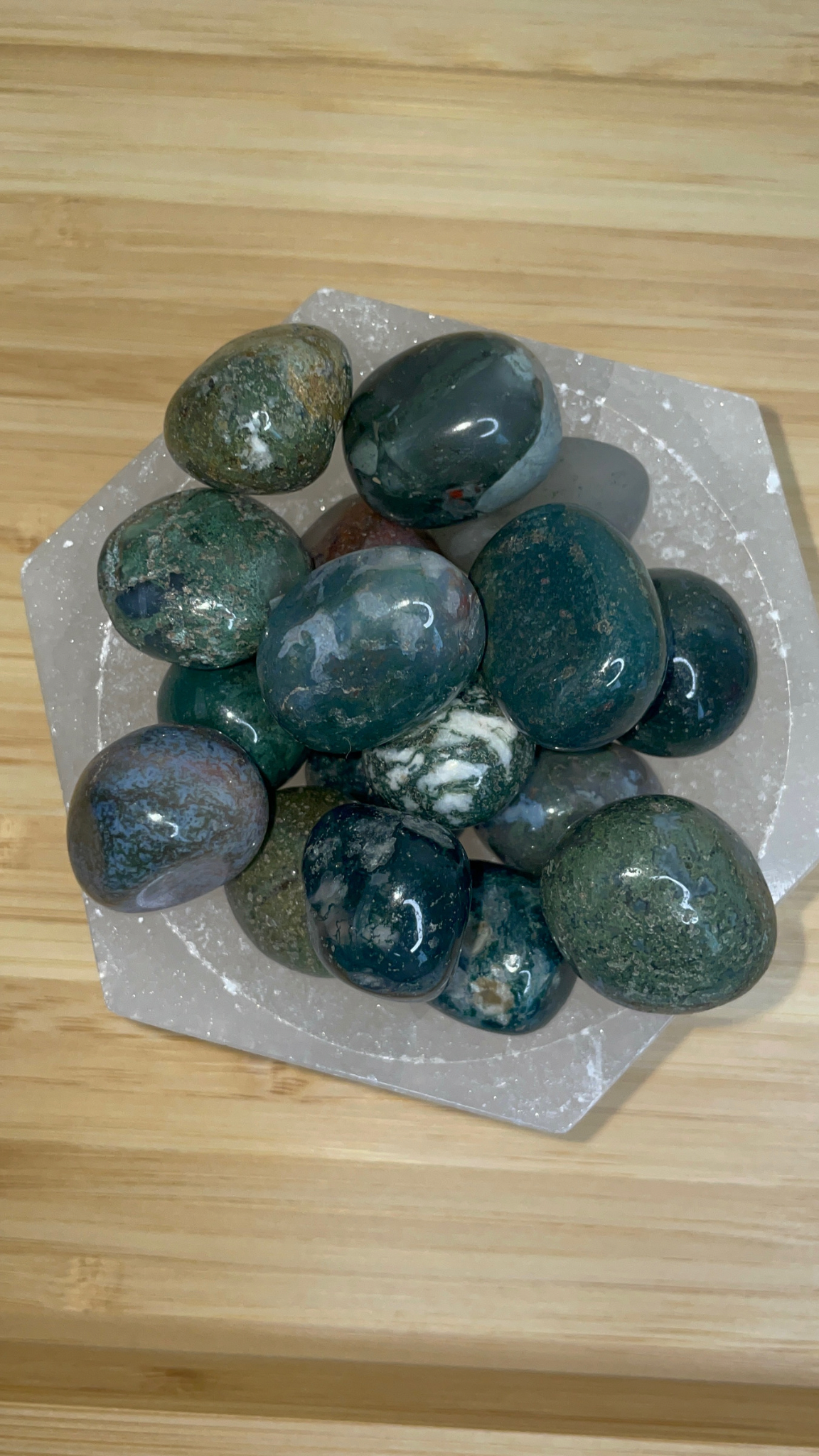 Moss Agate Tumbles