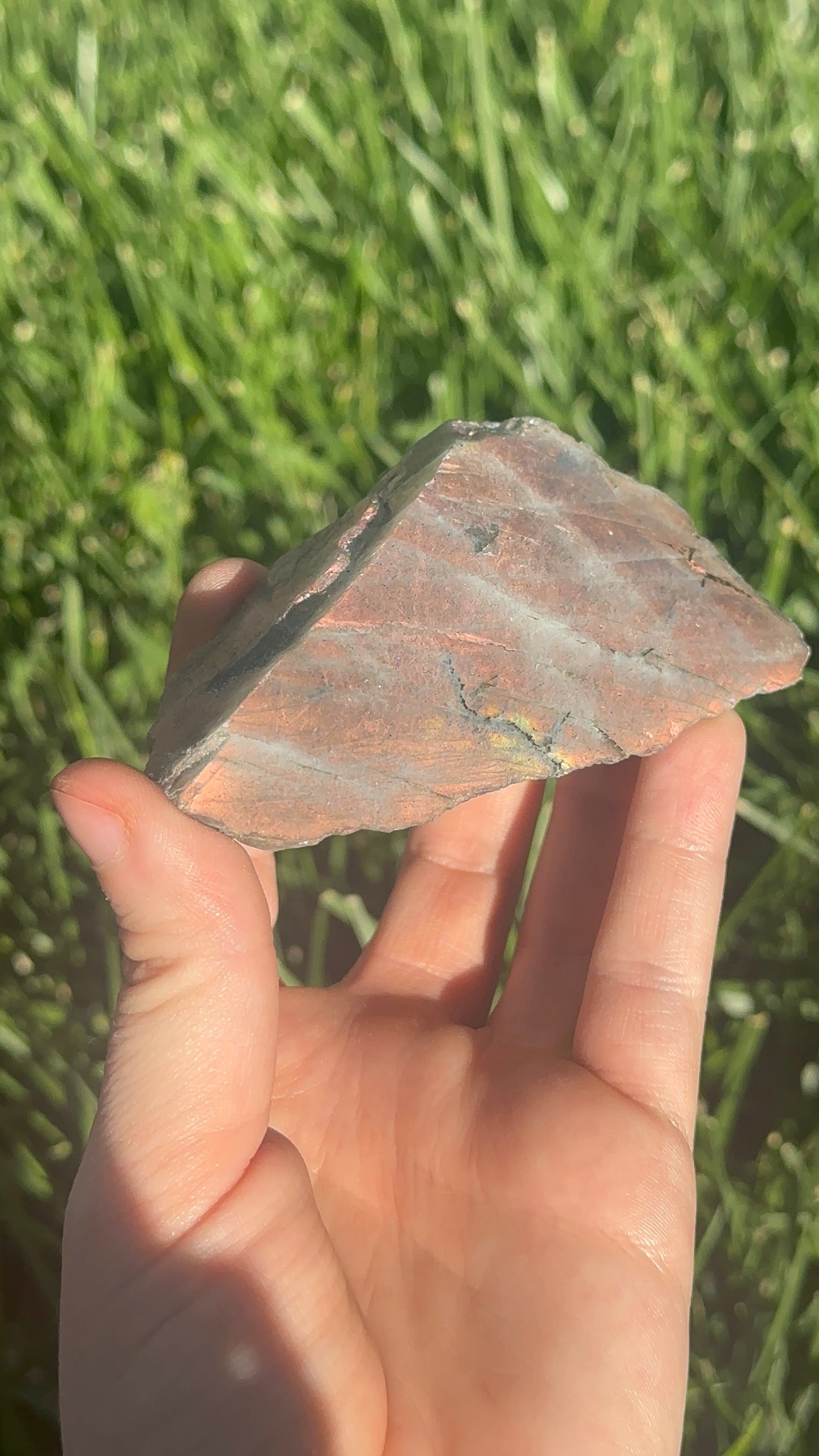 Flashy Orange Labradorite Freeform