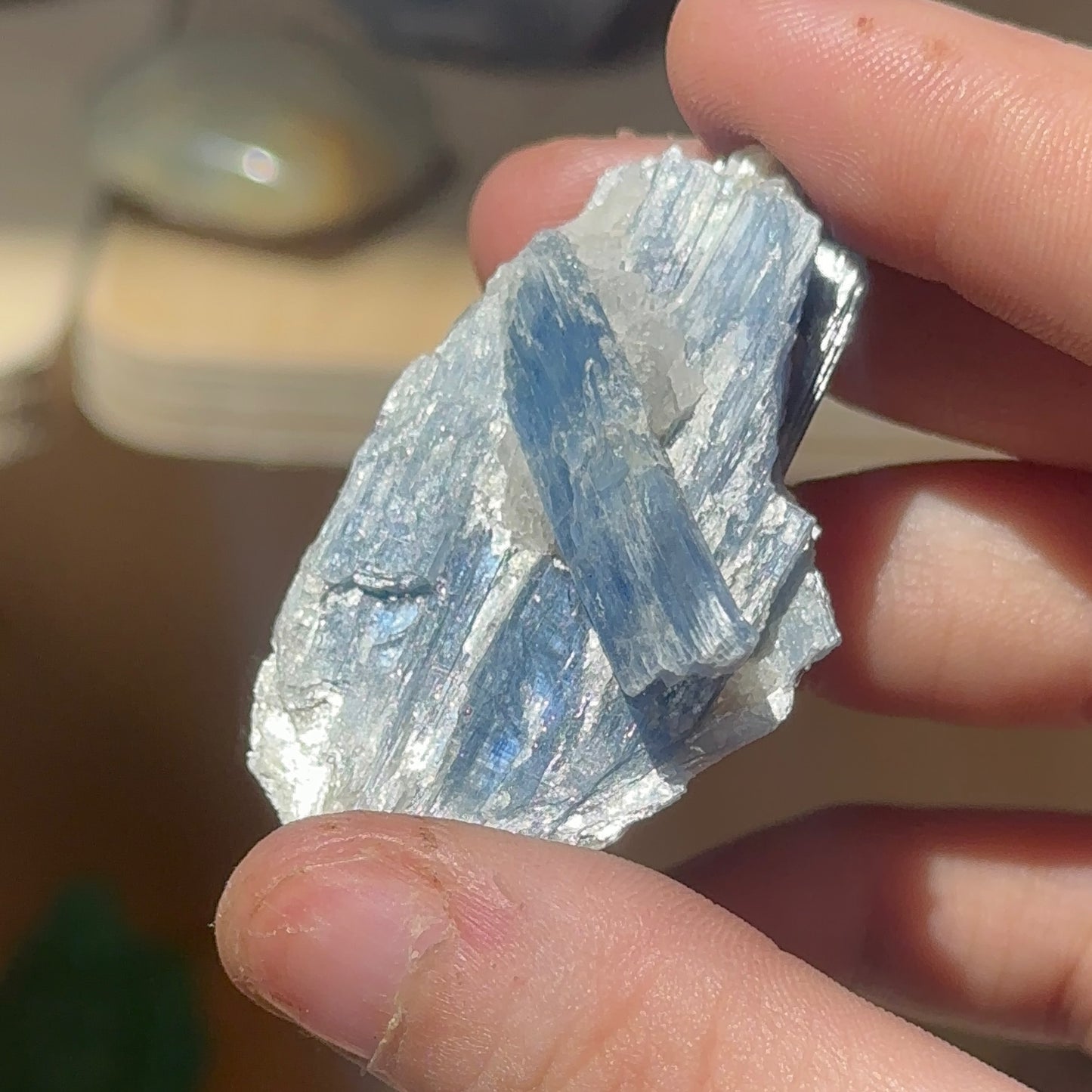 Blue Kyanite with Clear Quartz F.