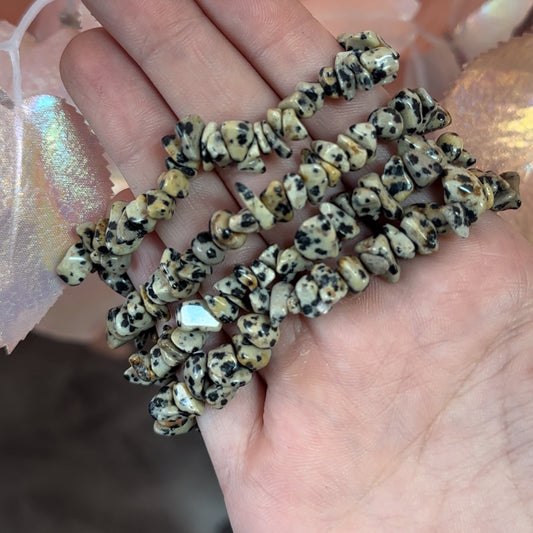 Dalmatian Jasper Chip Bracelets