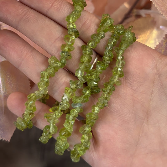 Peridot Chip Bracelet