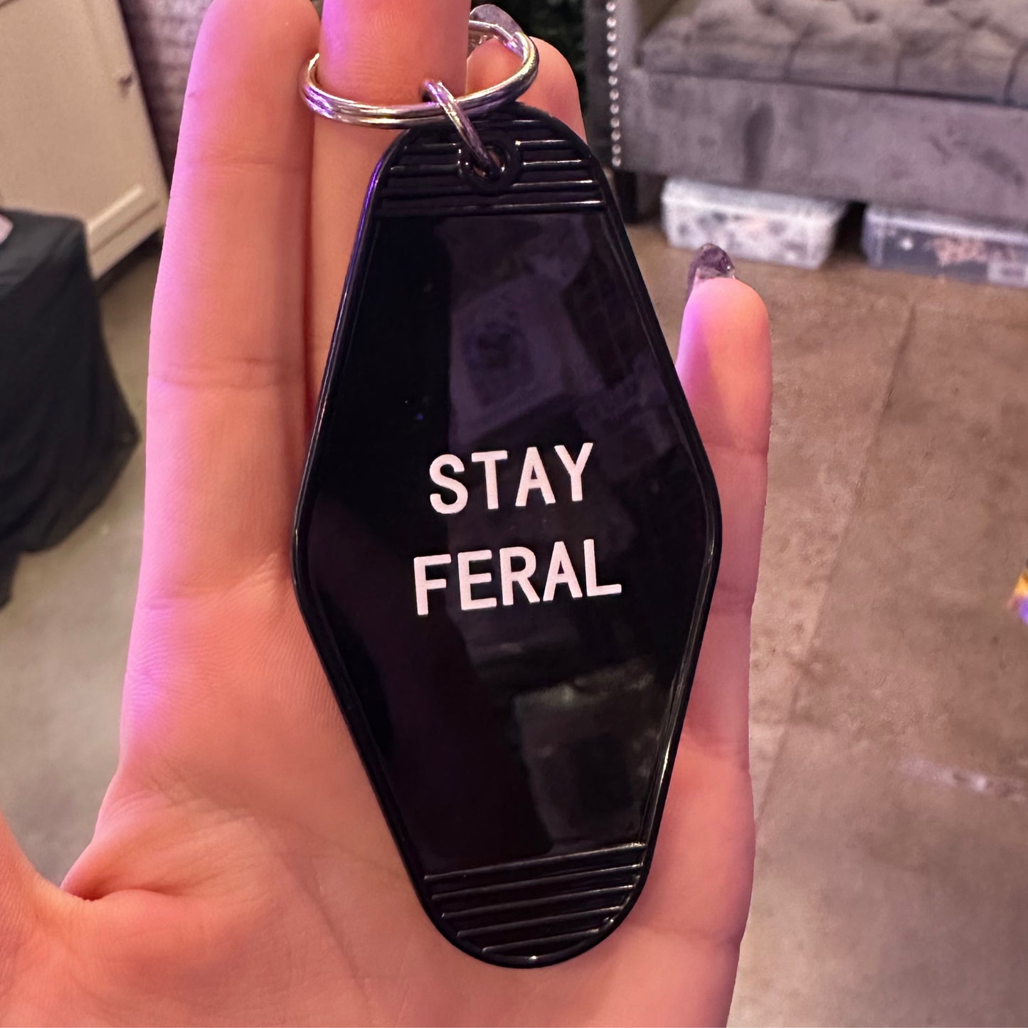 “ Stay Feral “ Keychain