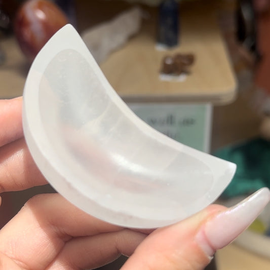 Mini Selenite Moon bowl