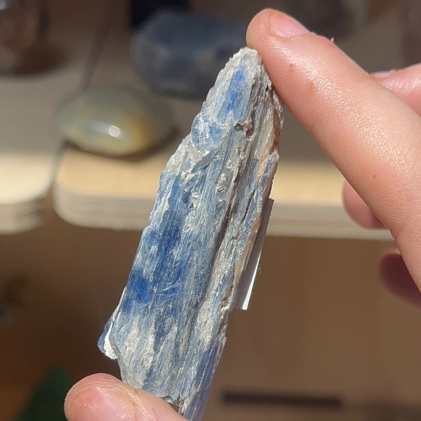 Blue Kyanite with Clear Quartz E.