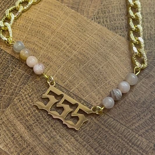 Gold Plated 555 Sunstone Bracelet