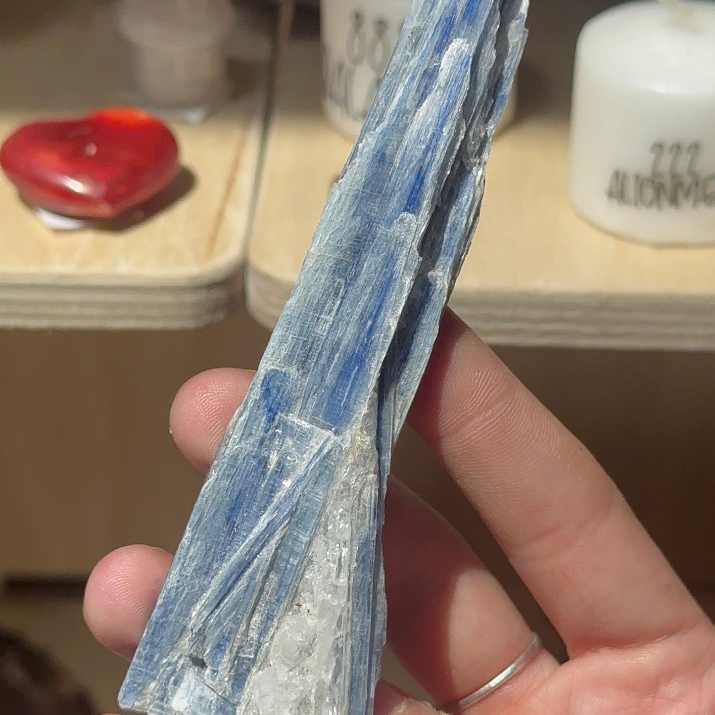 Blue Kyanite With Clear Quartz