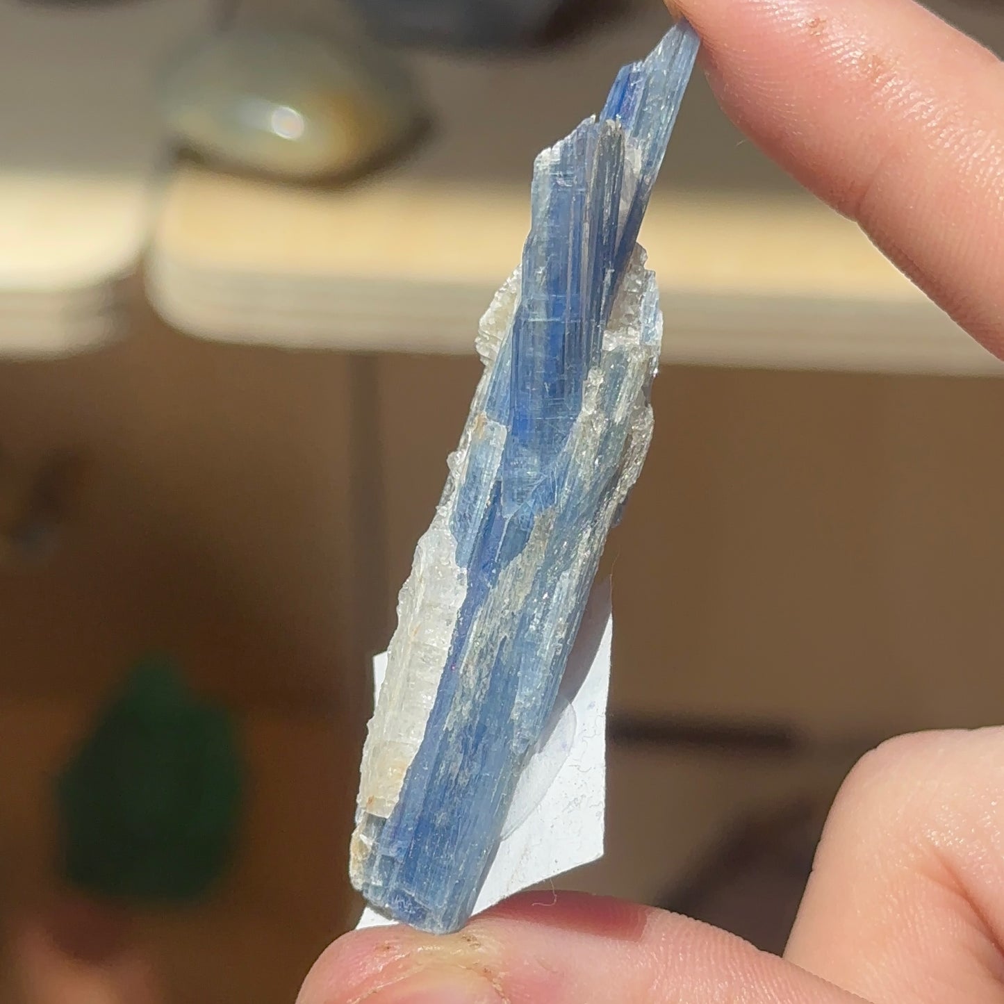 Blue Kyanite with Clear Quartz D.