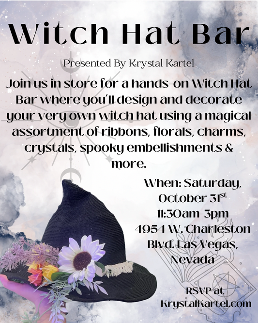 Witch Hat Bar on Halloween instore 10/31
