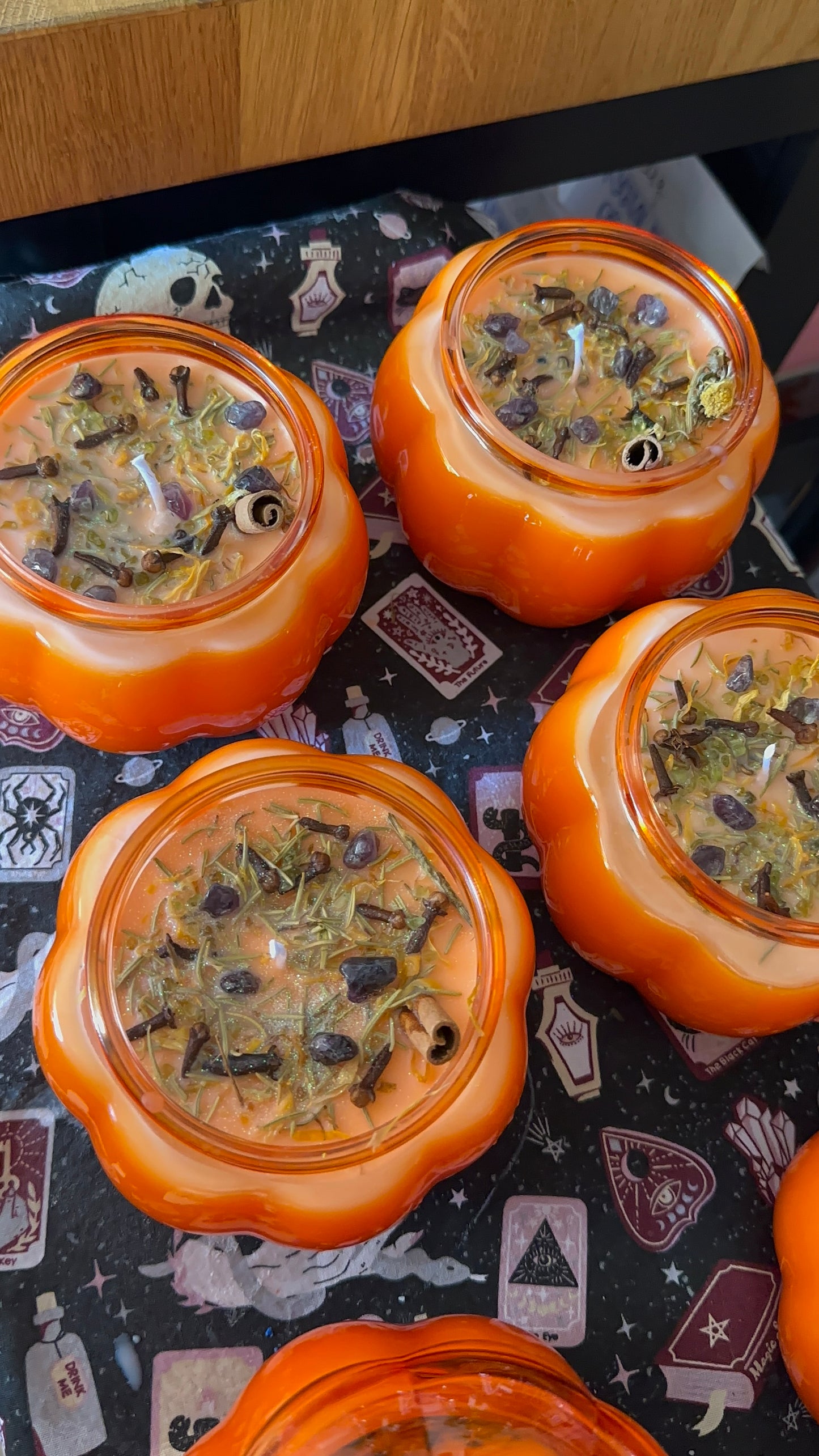 XL Home&Hearth Protection &Abundance Drawing Pumpkin Candles