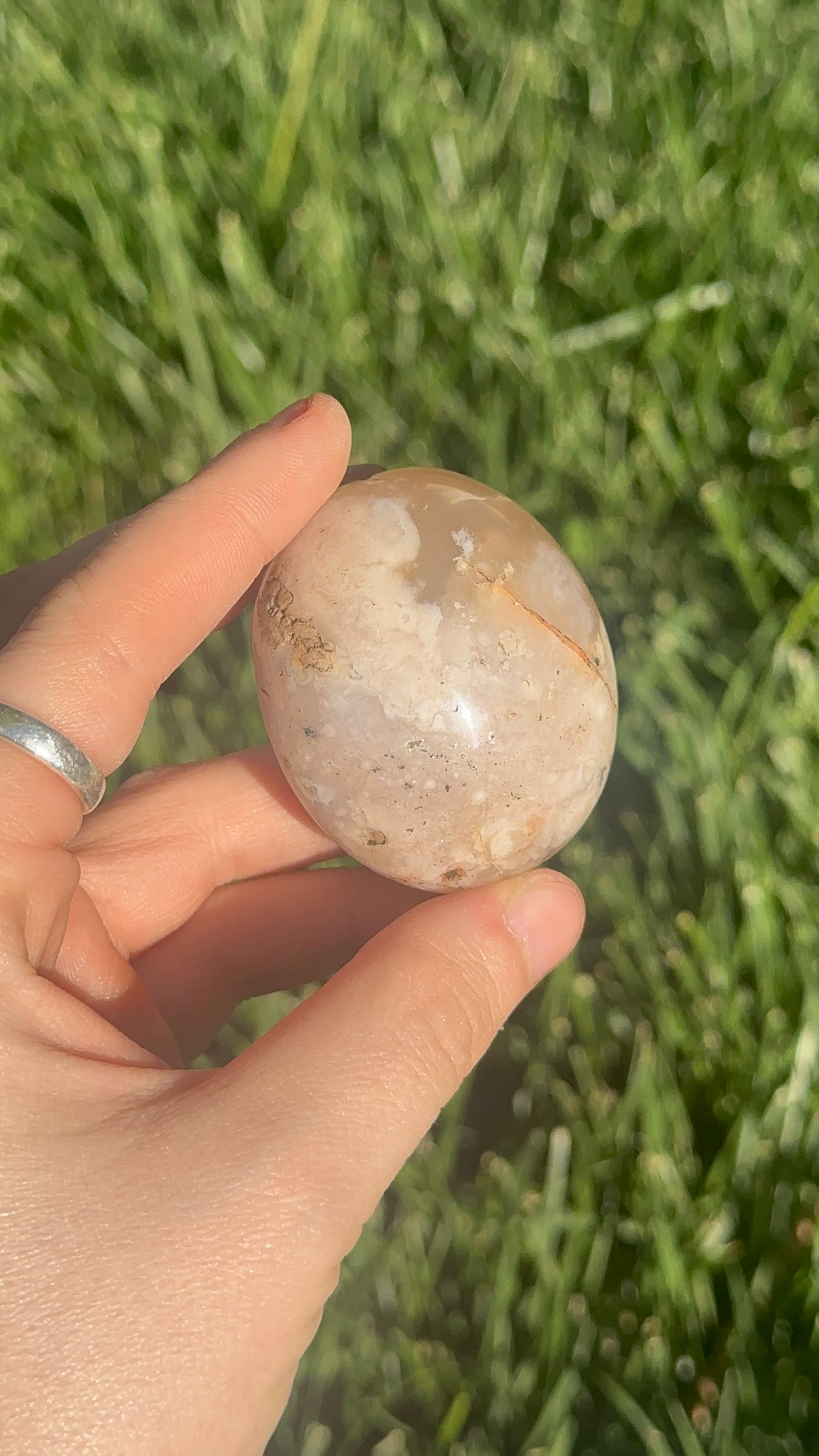 Flower Agate Palmstones