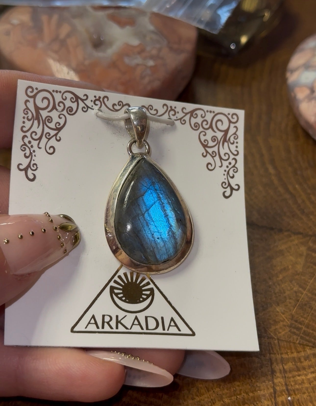 Labradorite Pendant in 925 Silver