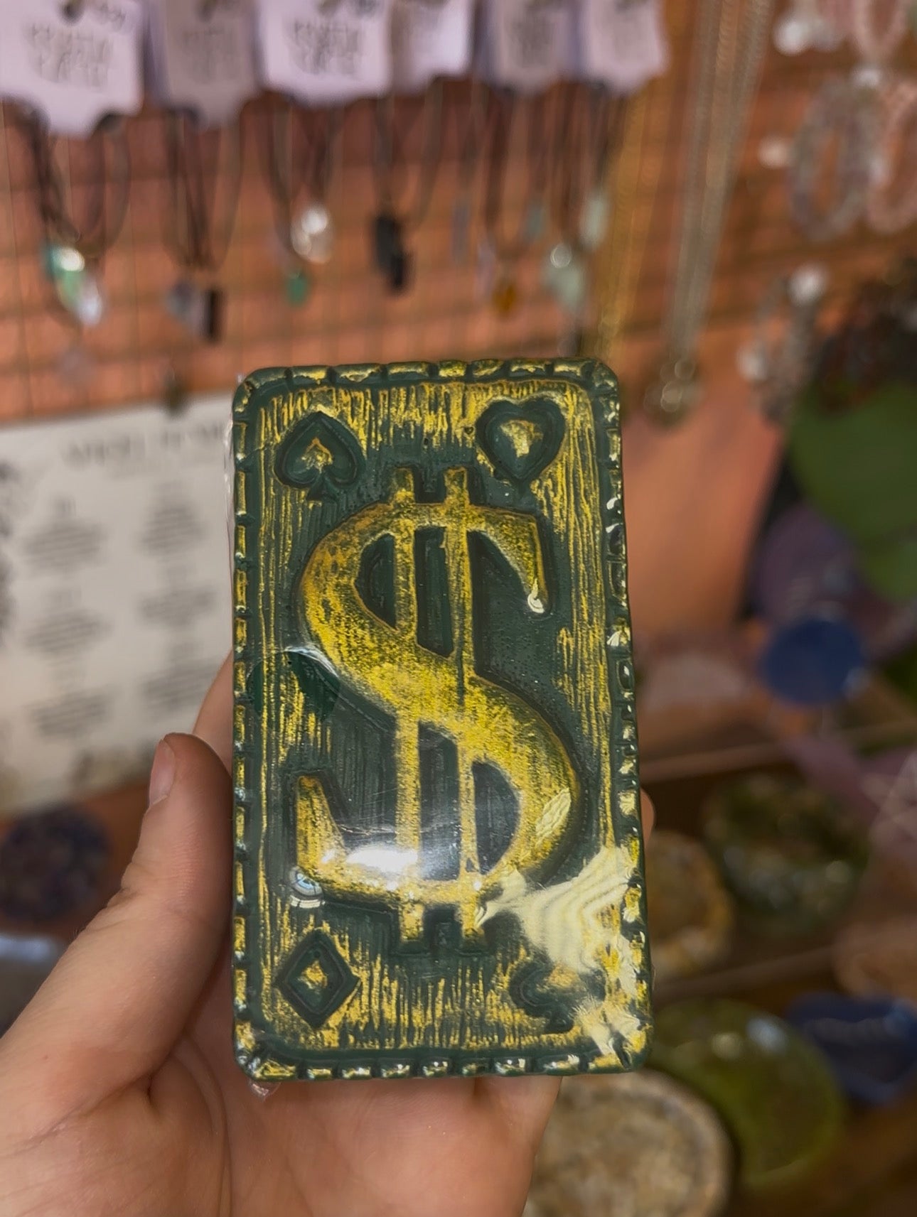 Suit dollar sign candle