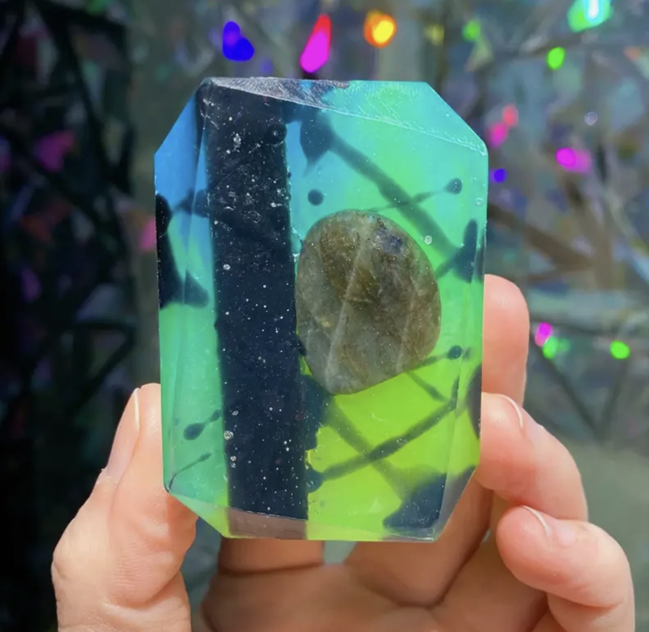 Evening Aurora Labradorite infused soap