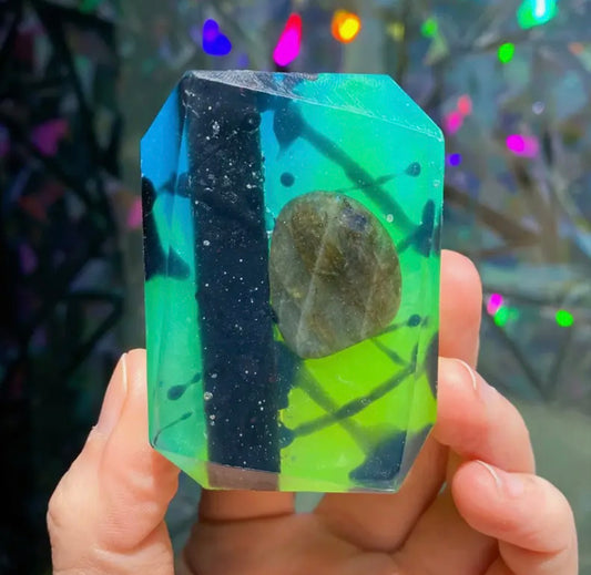 Evening Aurora Labradorite infused soap