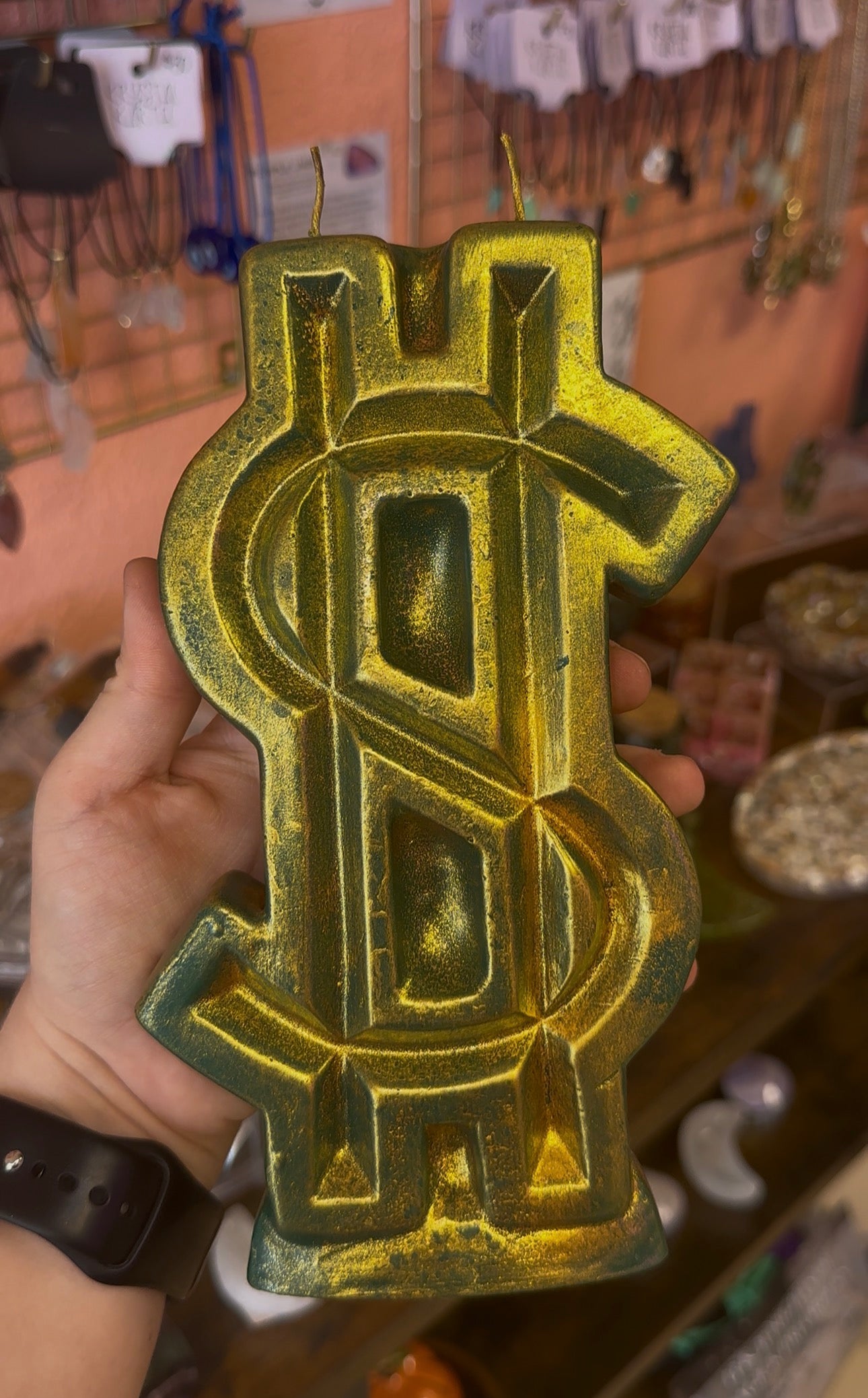 Double wick 8inch Dollar sign candle