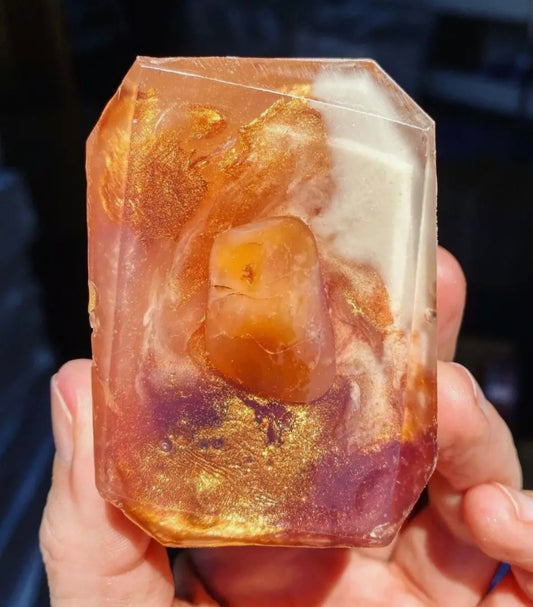 Radiate Warmth Carnelian infused soap