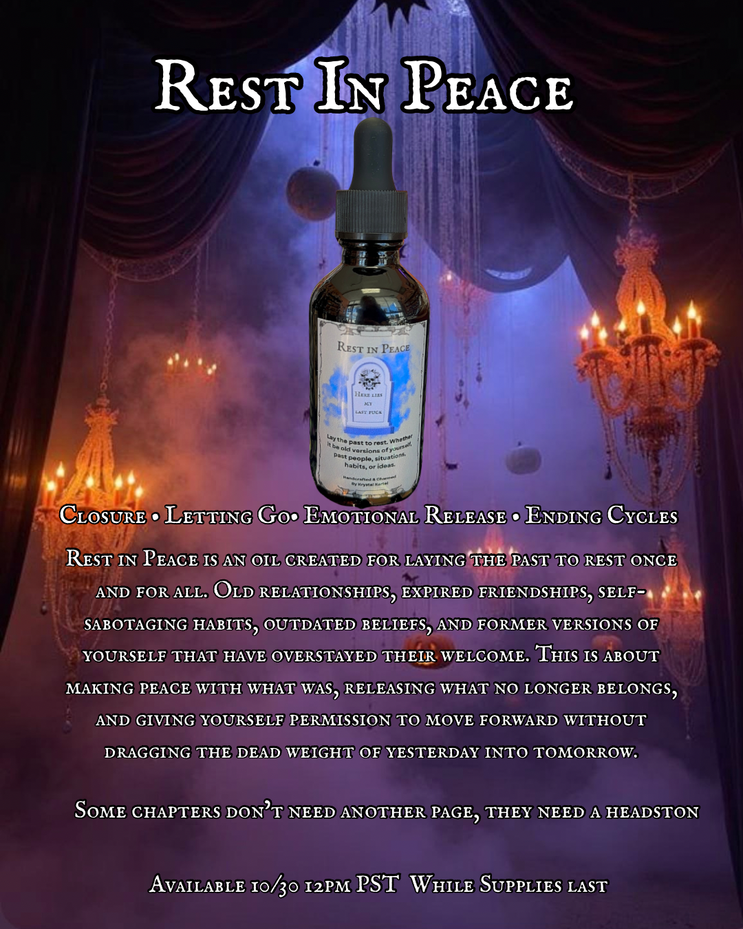 Rest In Peace Ritual Oil ✨Halloween Exclusive✨