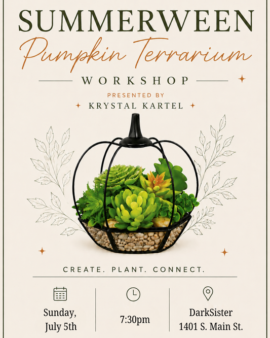 Summerween Pumpkin Terrarium Workshop at DarkSister 7:30pm