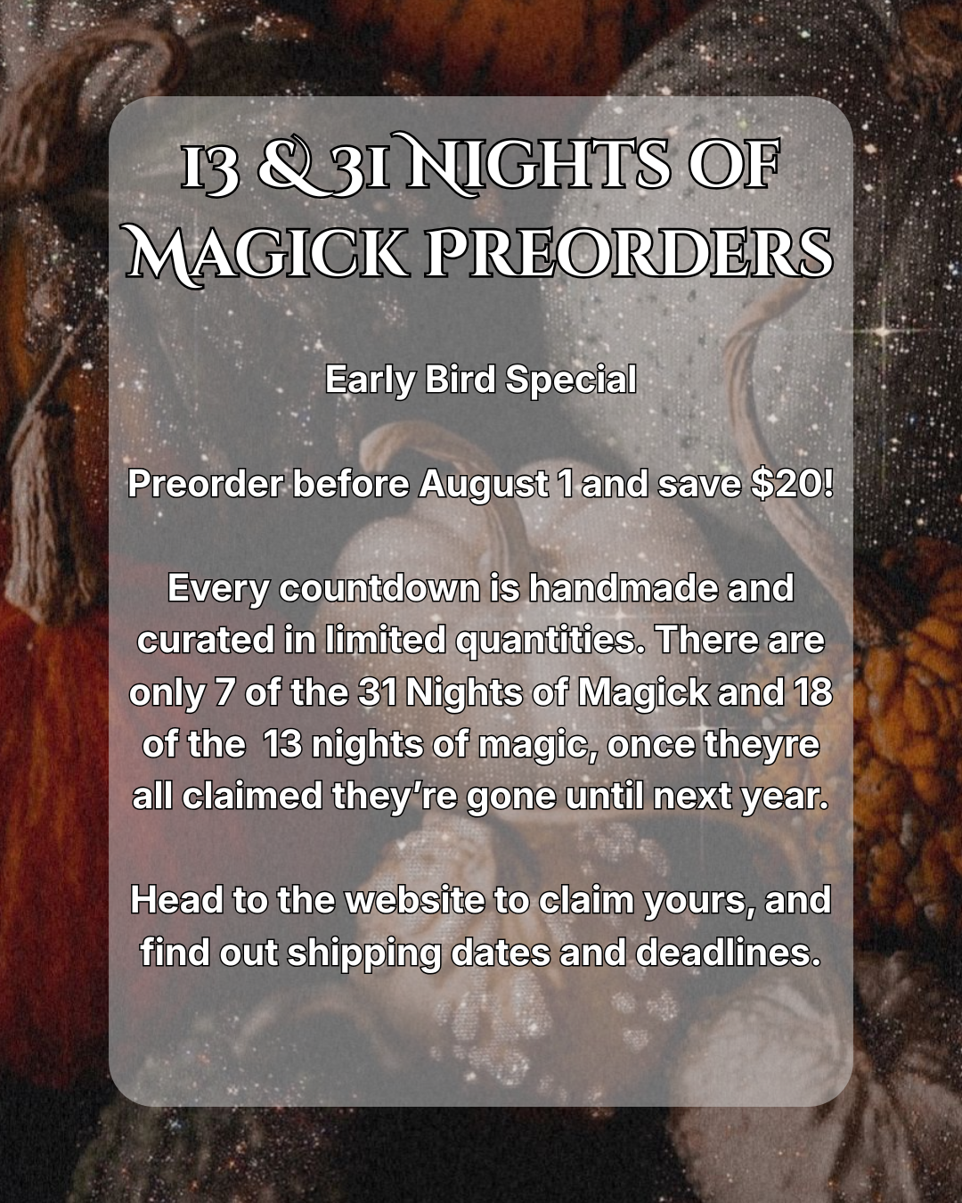 13 & 31 Nights of Magick Halloween Countdown