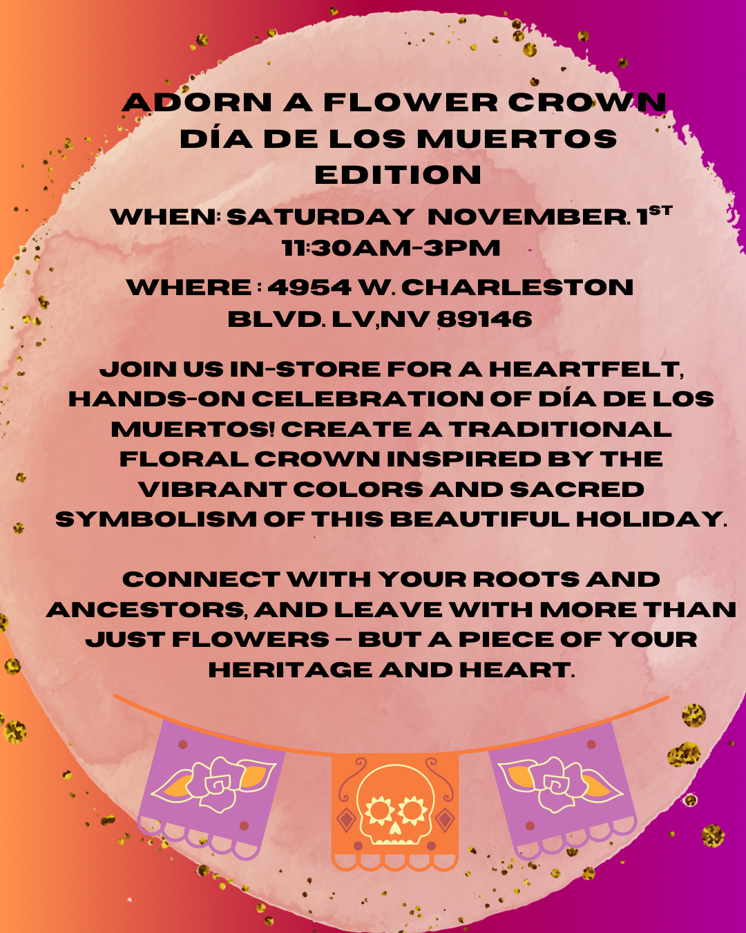 Flower Crowns: Día de Los Muertos edition in store 11/1