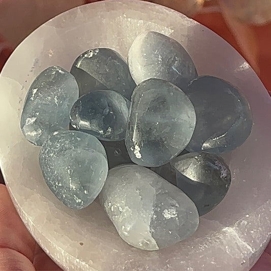 Celestite Tumbles