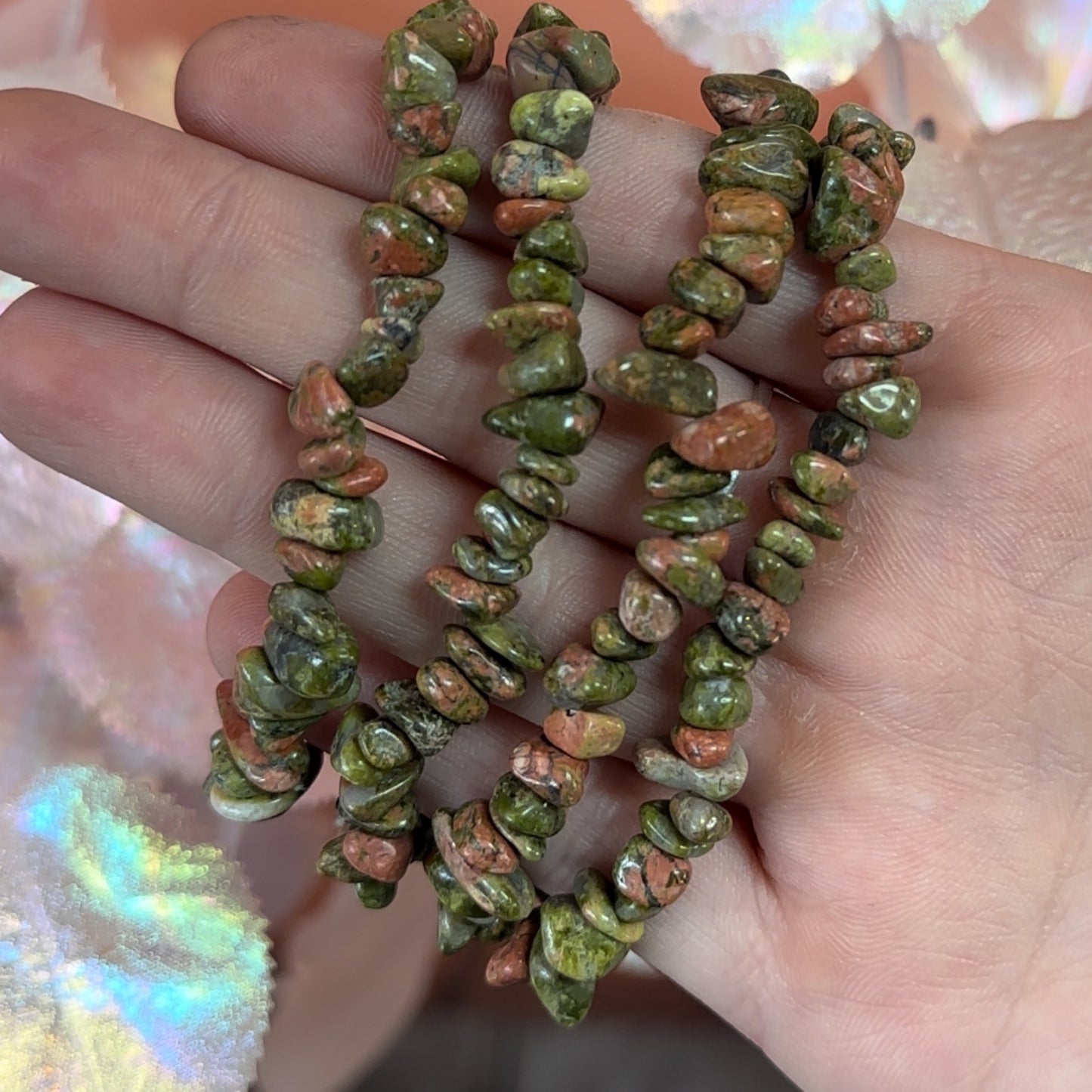 Unakite Chip Bracelets