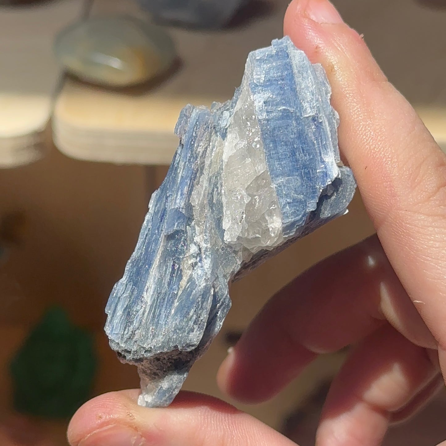 Blue Kyanite with Clear Quartz A.