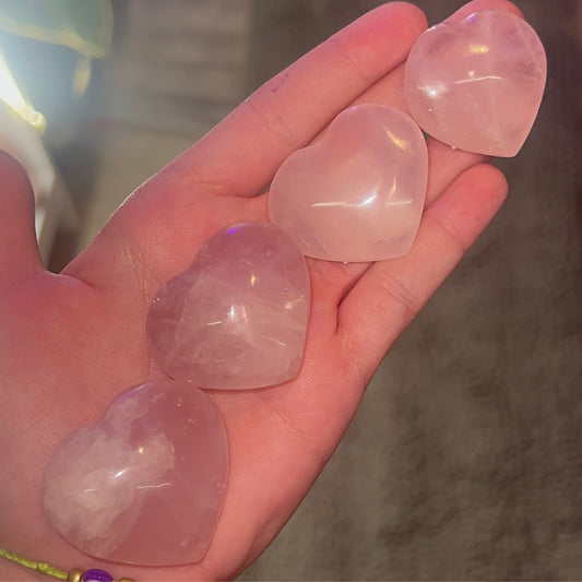 High Quality Rose Quartz Hearts