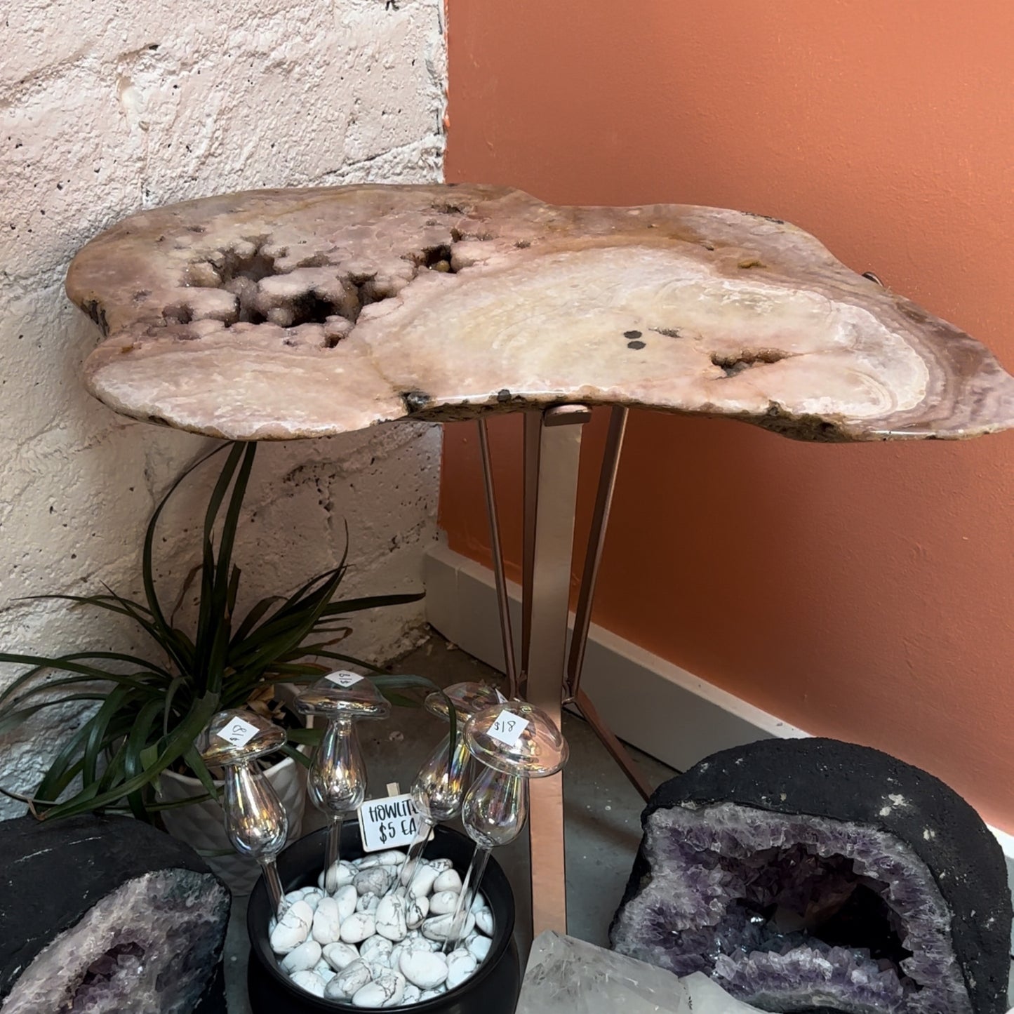 Pink Amethyst Statement Table