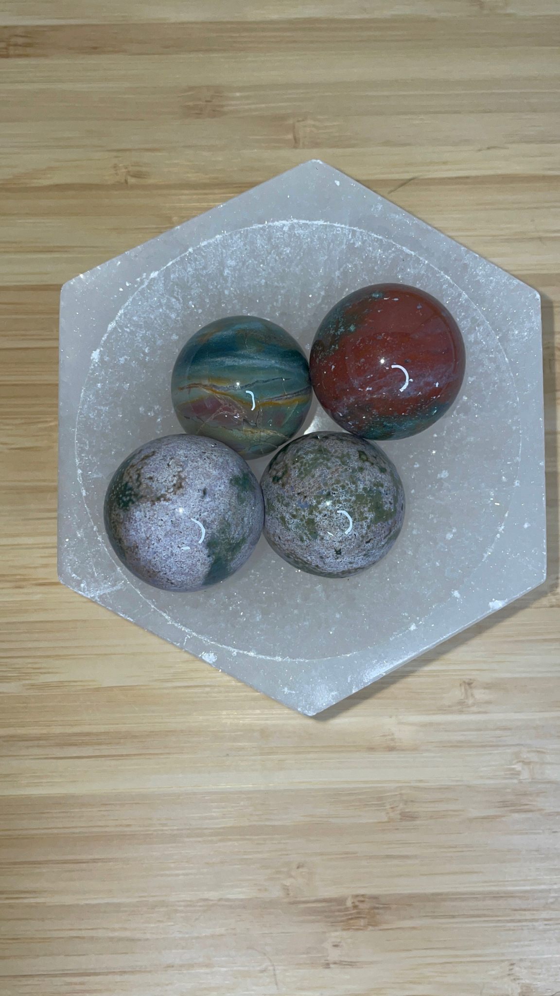 Small Ocean Jasper Spheres