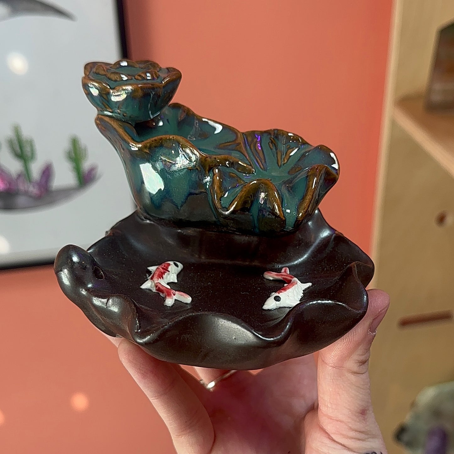 Koi Pond Backflow incense Holder