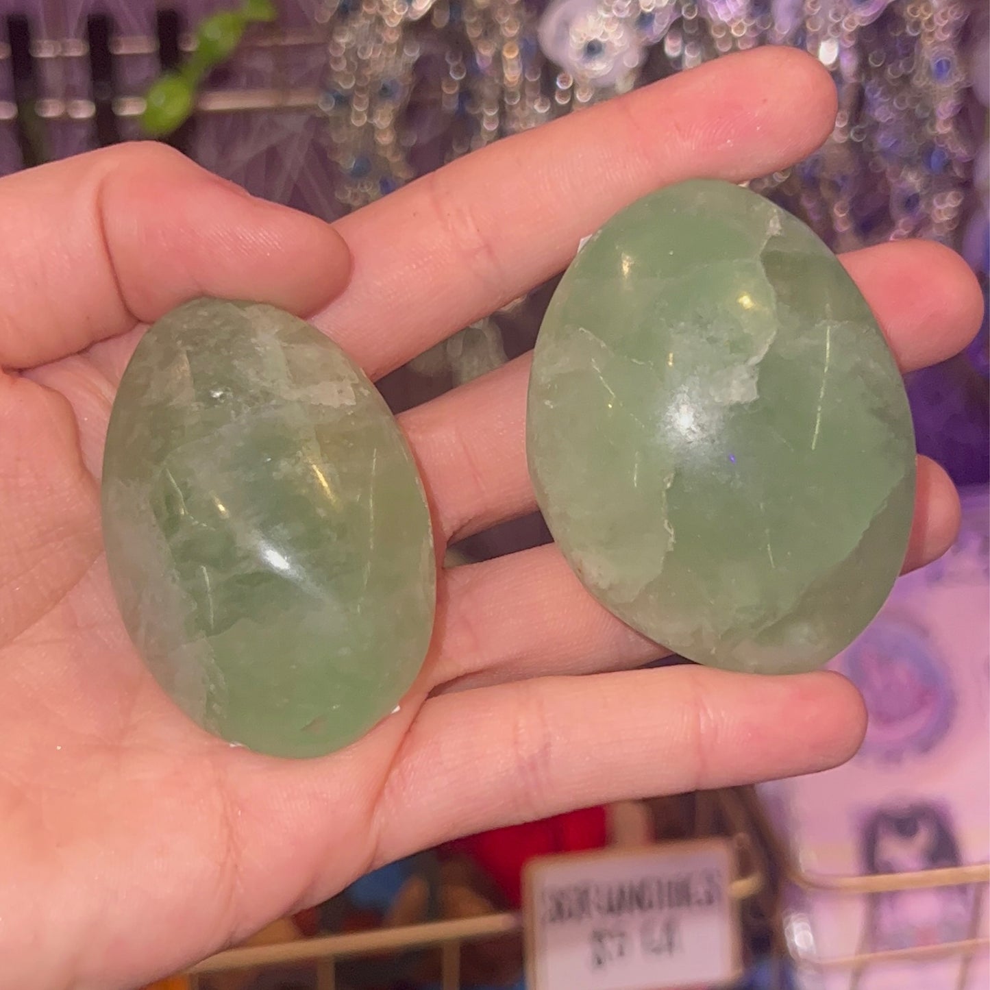 Green Fluorite Palmstones