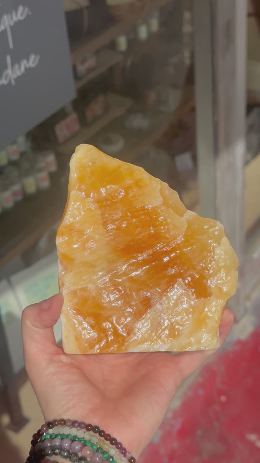 Large Orange Calcite Chunk